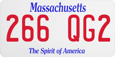MA license plate 266QG2