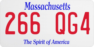 MA license plate 266QG4