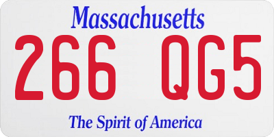 MA license plate 266QG5