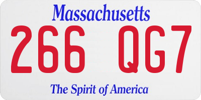 MA license plate 266QG7