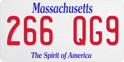MA license plate 266QG9