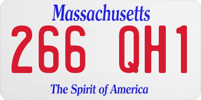 MA license plate 266QH1