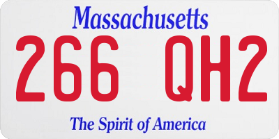 MA license plate 266QH2