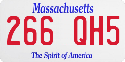MA license plate 266QH5