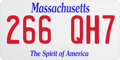 MA license plate 266QH7