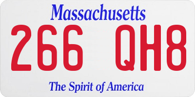 MA license plate 266QH8