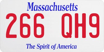 MA license plate 266QH9