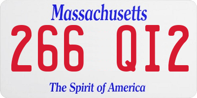 MA license plate 266QI2