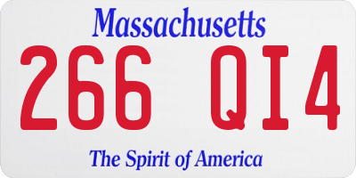 MA license plate 266QI4