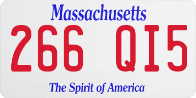 MA license plate 266QI5