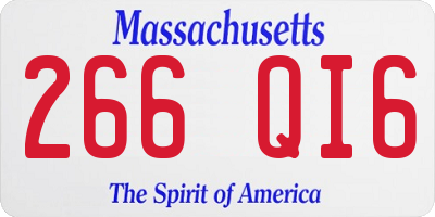 MA license plate 266QI6