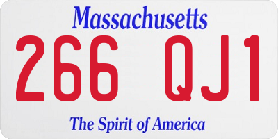 MA license plate 266QJ1