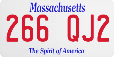 MA license plate 266QJ2