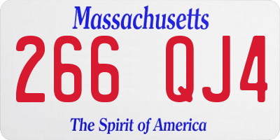 MA license plate 266QJ4