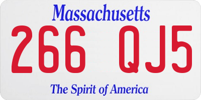 MA license plate 266QJ5