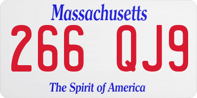 MA license plate 266QJ9