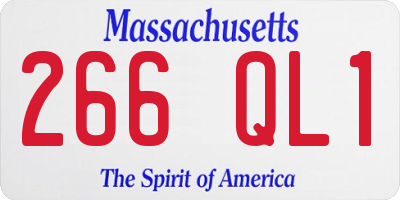 MA license plate 266QL1