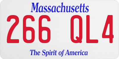 MA license plate 266QL4