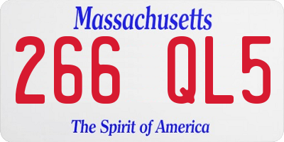 MA license plate 266QL5