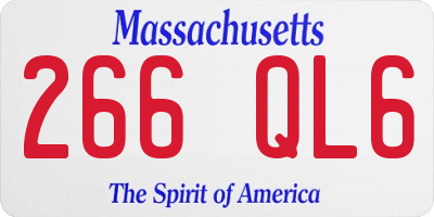 MA license plate 266QL6