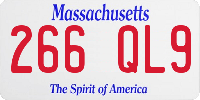 MA license plate 266QL9