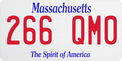 MA license plate 266QM0