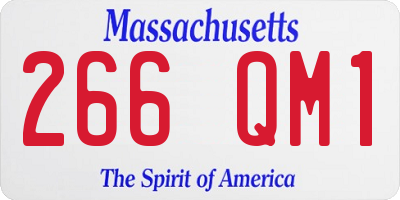 MA license plate 266QM1
