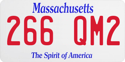MA license plate 266QM2