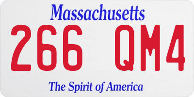MA license plate 266QM4
