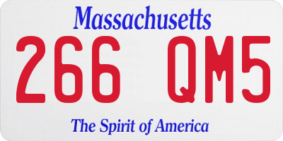 MA license plate 266QM5