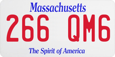 MA license plate 266QM6