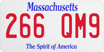 MA license plate 266QM9
