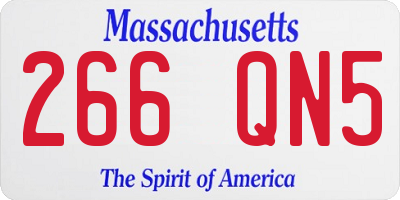 MA license plate 266QN5