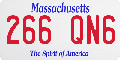 MA license plate 266QN6