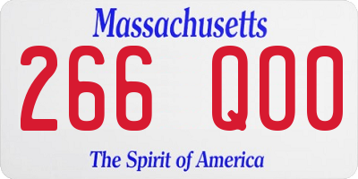 MA license plate 266QO0