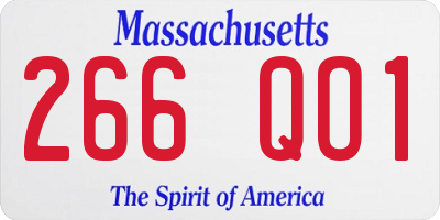 MA license plate 266QO1
