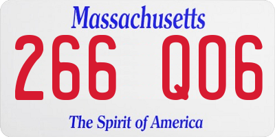 MA license plate 266QO6