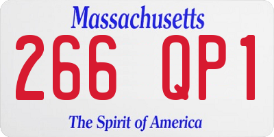 MA license plate 266QP1