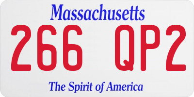 MA license plate 266QP2