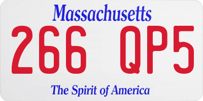MA license plate 266QP5