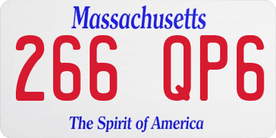 MA license plate 266QP6