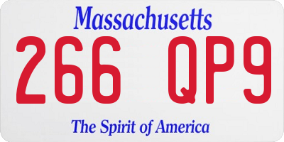 MA license plate 266QP9