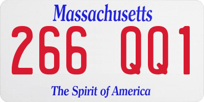 MA license plate 266QQ1