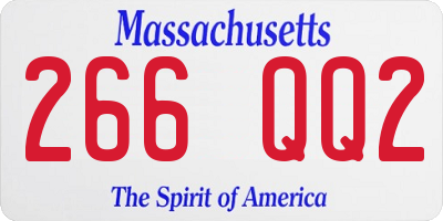MA license plate 266QQ2