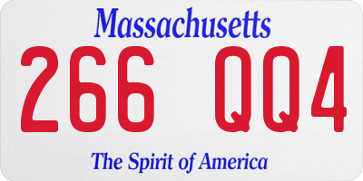 MA license plate 266QQ4