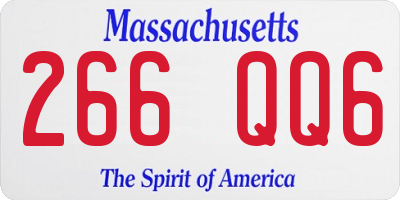 MA license plate 266QQ6