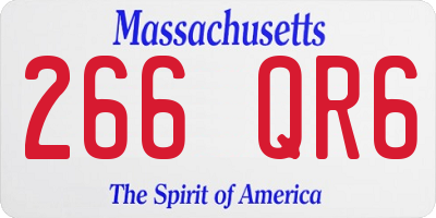 MA license plate 266QR6