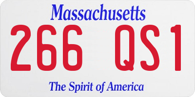 MA license plate 266QS1