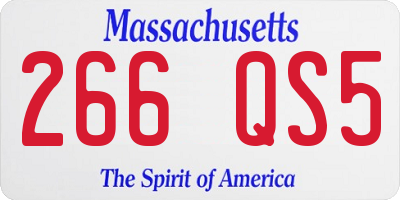 MA license plate 266QS5