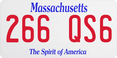 MA license plate 266QS6
